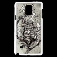 Coque Samsung Galaxy Note 4 Visage de guerrier en dessin 50