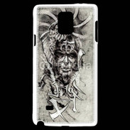 Coque Samsung Galaxy Note 4 Visage de guerrier en dessin 52