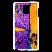 Coque Samsung Galaxy Note 4 Peinture de champs de lavande 