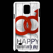 Coque Samsung Galaxy Note 4 Saint valentin sur fond bois