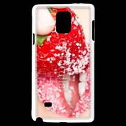 Coque Samsung Galaxy Note 4 Fraise et bouche