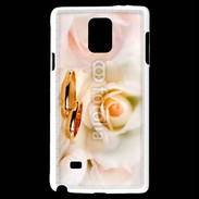 Coque Samsung Galaxy Note 4 Alliance sur fond de rose