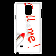 Coque Samsung Galaxy Note 4 Call me en rouge à lèvres