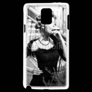 Coque Samsung Galaxy Note 4 Aristocrate en noir et blanc