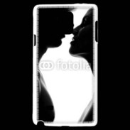 Coque Samsung Galaxy Note 4 Couple d'amoureux en noir et blanc