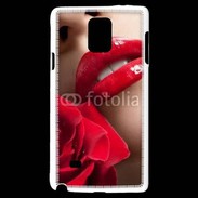 Coque Samsung Galaxy Note 4 Bouche et rose glamour