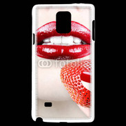 Coque Samsung Galaxy Note 4 Bouche sexy rouge à lèvre gloss rouge fraise
