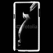 Coque Samsung Galaxy Note 4 Femme enceinte en noir et blanc