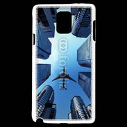 Coque Samsung Galaxy Note 4 Avion de ligne au dessus des immeubles
