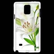 Coque Samsung Galaxy Note 4 Fleurs de Lys blanc