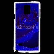 Coque Samsung Galaxy Note 4 Fleur rose bleue