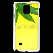 Coque Samsung Galaxy Note 4 Feuille de cannabis sur fond jaune 2