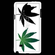 Coque Samsung Galaxy Note 4 Double feuilles de cannabis
