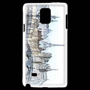 Coque Samsung Galaxy Note 4 Vintage Paris en dessin 2