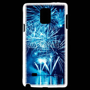 Coque Samsung Galaxy Note 4 Feu d'artifice en noir et bleu