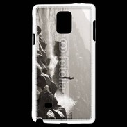 Coque Samsung Galaxy Note 4 Pêcheur noir et blanc