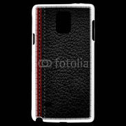 Coque Samsung Galaxy Note 4 Effet cuir noir et rouge