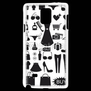 Coque Samsung Galaxy Note 4 Fond fashion noir et blanc 2