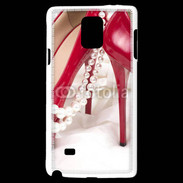 Coque Samsung Galaxy Note 4 Escarpins rouges et perles