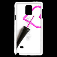 Coque Samsung Galaxy Note 4 Coeur avec vernis à ongle 50