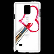 Coque Samsung Galaxy Note 4 Coeur avec rouge à lèvres