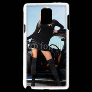 Coque Samsung Galaxy Note 4 Femme blonde sexy voiture noire