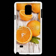 Coque Samsung Galaxy Note 4 Belles oranges sur fond en bois