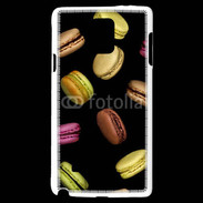 Coque Samsung Galaxy Note 4 Macarons sur fond noir