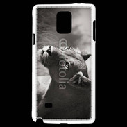 Coque Samsung Galaxy Note 4 Lionne en noir et blanc