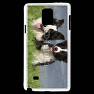 Coque Samsung Galaxy Note 4 Chien Border Collie noir et blanc
