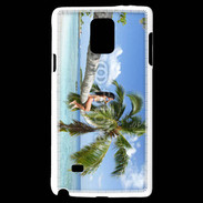 Coque Samsung Galaxy Note 4 Palmier et charme sur la plage