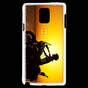 Coque Samsung Galaxy Note 4 Femme biker au couché de soleil