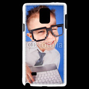 Coque Samsung Galaxy Note 4 jeune Geek avec clavier