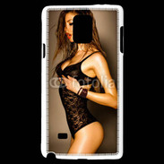 Coque Samsung Galaxy Note 4 Femme sexy en lingerie noire 2