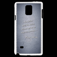 Coque Samsung Galaxy Note 4 Les Folies Bleu Citation Oscar Wilde