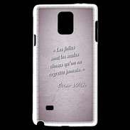 Coque Samsung Galaxy Note 4 Les Folies Rose Citation Oscar Wilde