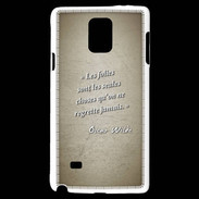 Coque Samsung Galaxy Note 4 Les Folies Sepia Citation Oscar Wilde