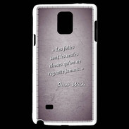 Coque Samsung Galaxy Note 4 Les Folies Violet Citation Oscar Wilde