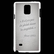 Coque Samsung Galaxy Note 4 Pêché stupidité Gris Citation Oscar Wilde