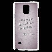 Coque Samsung Galaxy Note 4 Pêché stupidité Rose Citation Oscar Wilde