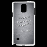 Coque Samsung Galaxy Note 4 Pêché stupidité Noir Citation Oscar Wilde