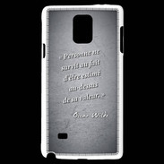 Coque Samsung Galaxy Note 4 Survie valeur Noir Citation Oscar Wilde