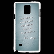Coque Samsung Galaxy Note 4 Survie valeur Turquoise Citation Oscar Wilde