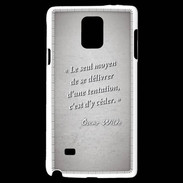 Coque Samsung Galaxy Note 4 Tentation Gris Citation Oscar Wilde