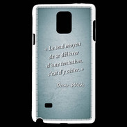 Coque Samsung Galaxy Note 4 Tentation Turquoise Citation Oscar Wilde