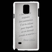 Coque Samsung Galaxy Note 4 Toujours amoureux Gris Citation Oscar Wilde