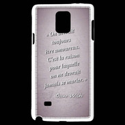 Coque Samsung Galaxy Note 4 Toujours amoureux Rose Citation Oscar Wilde