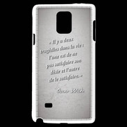 Coque Samsung Galaxy Note 4 Tragédie Gris Citation Oscar Wilde