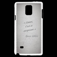 Coque Samsung Galaxy Note 4 Aimer Gris Citation Oscar Wilde
