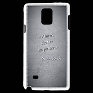 Coque Samsung Galaxy Note 4 Aimer Noir Citation Oscar Wilde